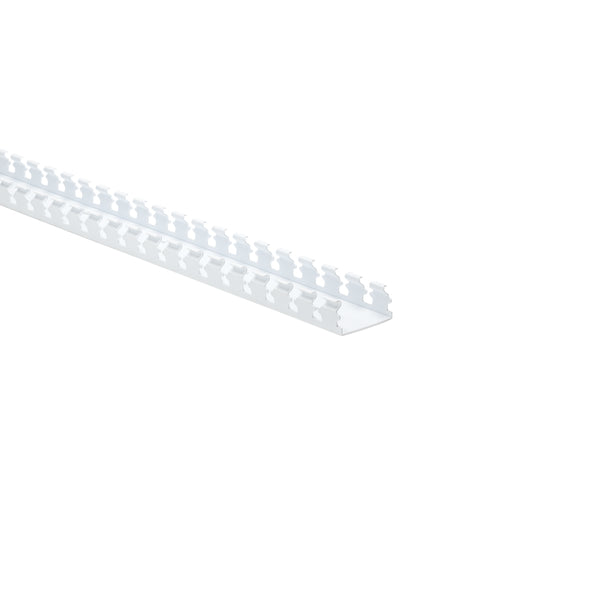 Hellermann Tyton 181-21007 Slotted Wall Wiring Duct, 2 x 1", 6 ft Sticks, Non-Adhesive, PVC, White, 120ft/ctn