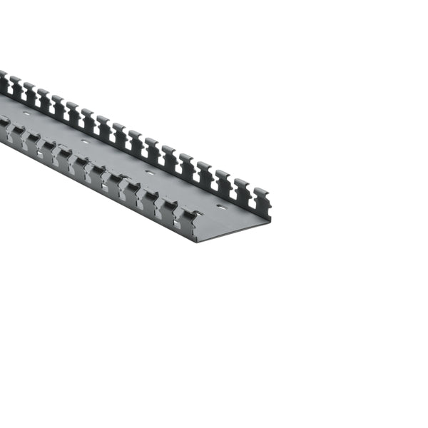 Hellermann Tyton 181-00585 Slotted Wall Wiring Duct, 3 x 1", 6 ft Sticks, Adhesive, PVC, Gray, 120ft/ctn