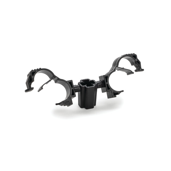 Hellermann Tyton 156-02843 Dual Clip Stud Mount to LOC Locking Clamp, 10-14mm Clamp, 5mm/6mm Std Mount, PA66HIRHSUV, Bk, 1000/ctn
