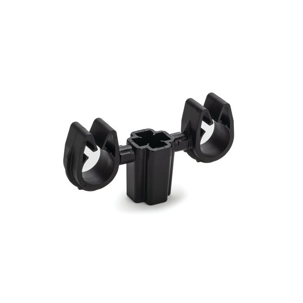 Hellermann Tyton 156-04247 Dual Clip Stud Mount to MOC Clip, 10mm Clip, 5mm/6mm Stud Mount, PA66HIRHSUV, Black, 1000/ctn