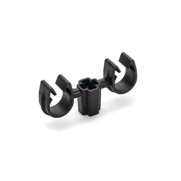Hellermann Tyton 156-02836 Dual Clip Stud Mount to MOC Clip, 16mm Clip, 5mm/6mm Stud Mount, PA66HIRHSUV, Black, 1000/ctn