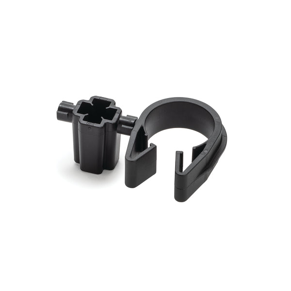 Hellermann Tyton 156-02917 Stud Mount to MOC Clip, 26mm Clip, 5mm/6mm Stud Mount, PA66HIRHSUV, Black, 1000/ctn