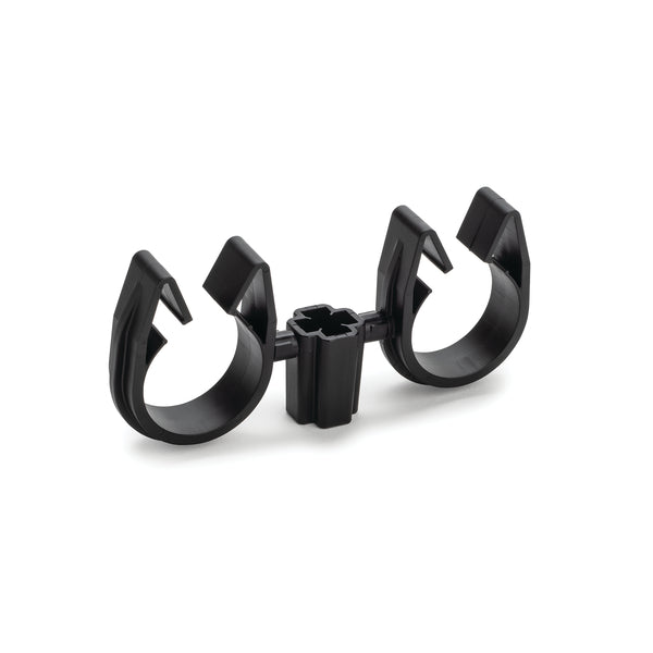Hellermann Tyton 156-02837 Dual Clip Stud Mount to MOC Clip, 26mm Clip, 5mm/6mm Stud Mount, PA66HIRHSUV, Black, 1000/ctn