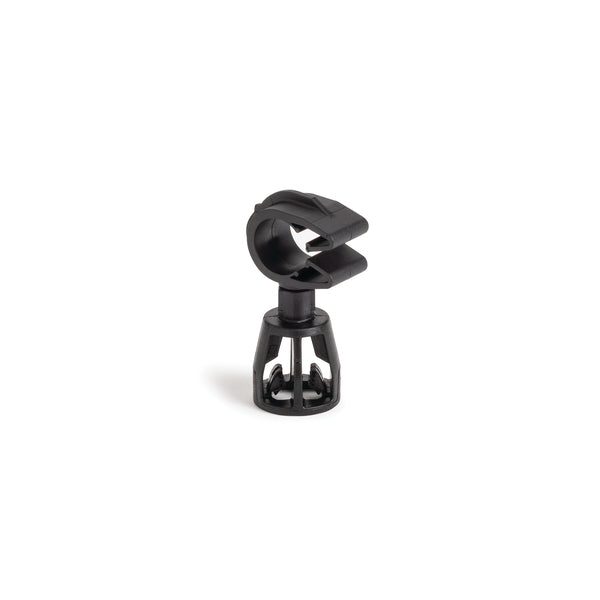 Hellermann Tyton 156-02880 Stud Mount to MOC Clip, 12mm Clip Above Mount, 5mm/6mm Stud Mount, PA66HIRHSUV, Black, 2000/ctn