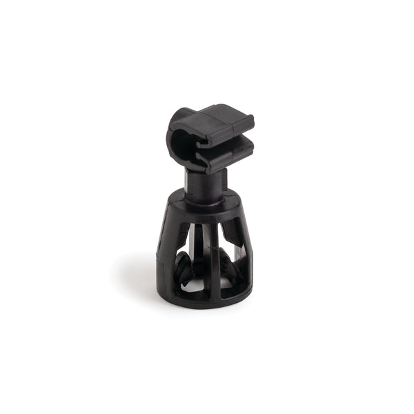 Hellermann Tyton 156-02875 Stud Mount to MOC Clip, 6mm Clip Above Mount, 5mm/6mm Stud Mount, PA66HIRHSUV, Black, 2000/ctn