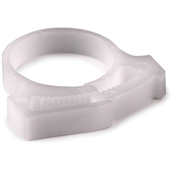 Hellermann Tyton SNP1910M4 Snapper Hose Clamp, 0.88 - 1.0" Bundle Diameter, POM, White, 1000/pkg