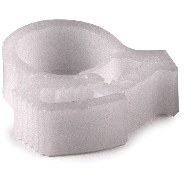 Hellermann Tyton SNP210C2 Snapper Hose Clamp, 0.35 - 0.40" Bundle Diameter, POM, White, 100/pkg