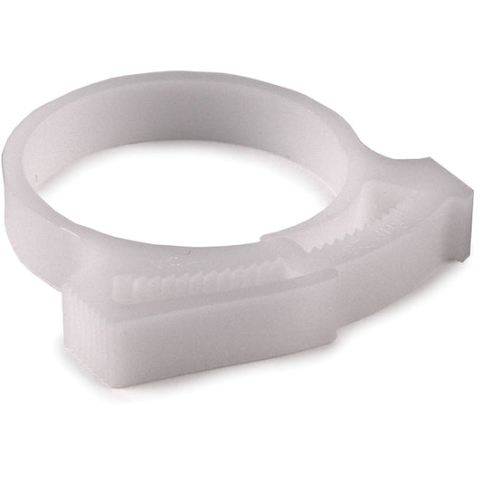 Hellermann Tyton SNP3210K2 Snapper Hose Clamp, 1.21 - 1.38" Bundle Diameter, POM, White, 50/pkg