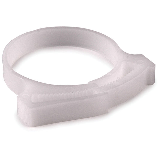 Hellermann Tyton SNP3610H4 Snapper Hose Clamp, 1.46 - 1.69" Bundle Diameter, POM, White, 500/pkg