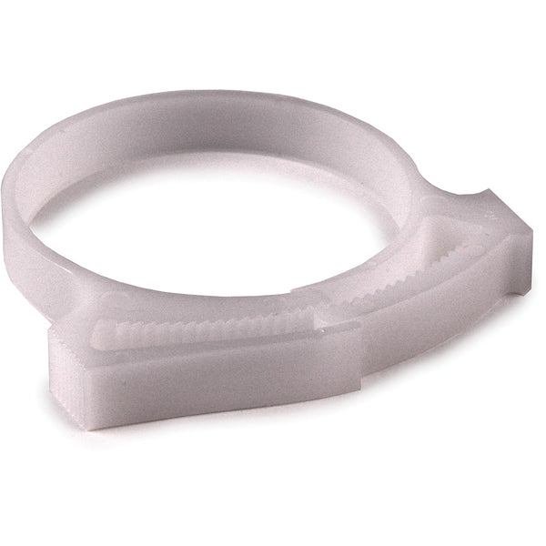 Hellermann Tyton SNP3810H4 Snapper Hose Clamp, 1.62 - 1.89" Bundle Diameter, POM, White, 500/pkg