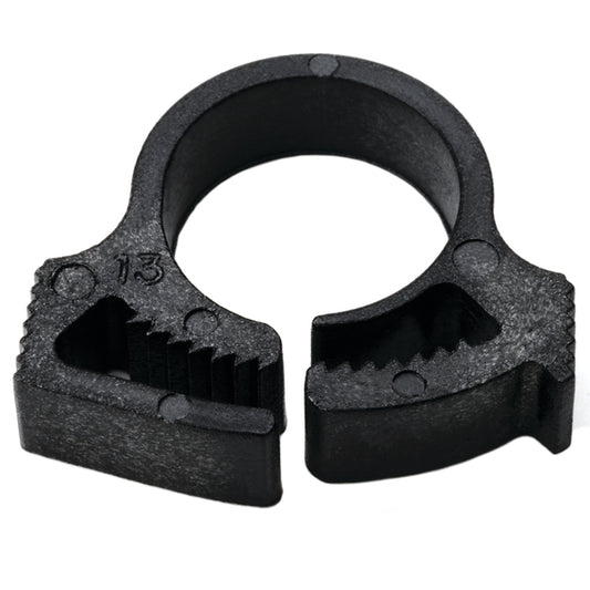 Hellermann Tyton SNP6GHS0C2 Snapper Hose Clamp, 0.46" - 0.52" Bundle Diameter, PA66GF13, Black, 100/pkg