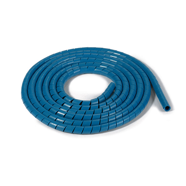 Hellermann Tyton 161-46300 Spiralwrap Metal-Content, 0.63" Diameter, PE/SS, Blue, 98 ft/roll