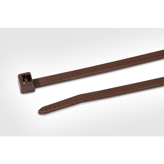 Hellermann Tyton 111-01703 Cable Tie, 8" Long, 50lb Tensile Strength, PA46, Brown, 1000/pkg