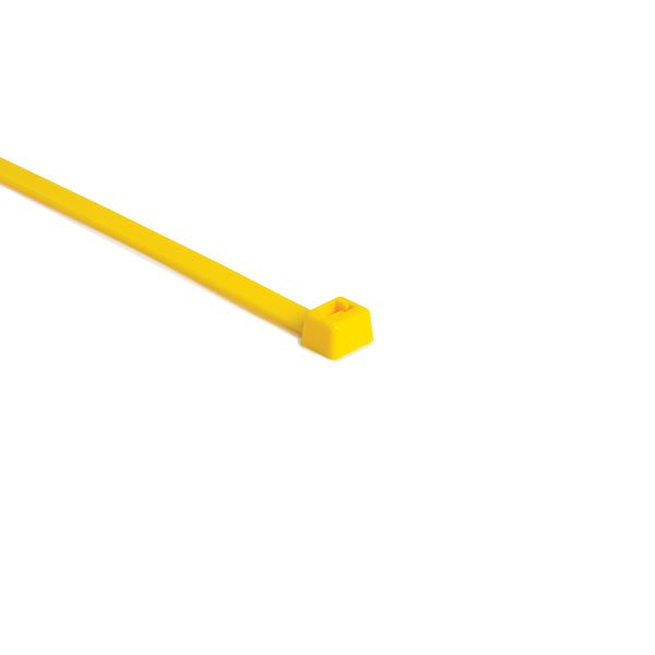 Hellermann Tyton T120R4H4 Heavy Duty Cable Tie, 15" Long, UL Rated, 120lb Tensile Strength, PA66, Yellow, 500/pkg