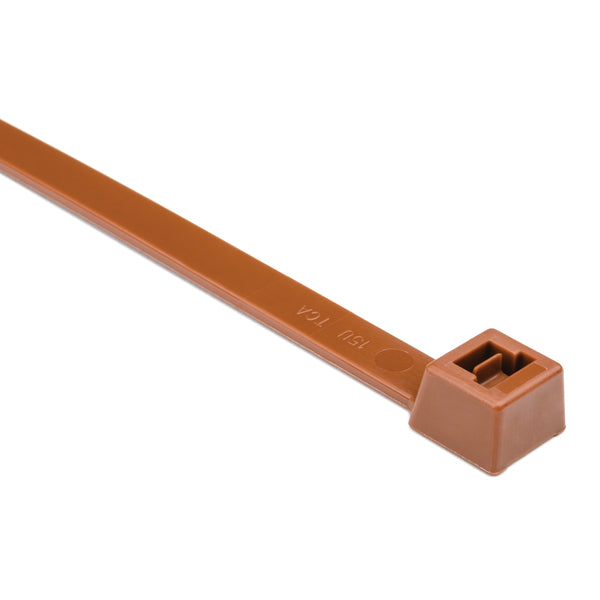Hellermann Tyton 111-00966 Heavy Duty Cable Tie, 15" Long, UL Rated, 175lb Tensile Strength, PA46, Brown, 25/pkg