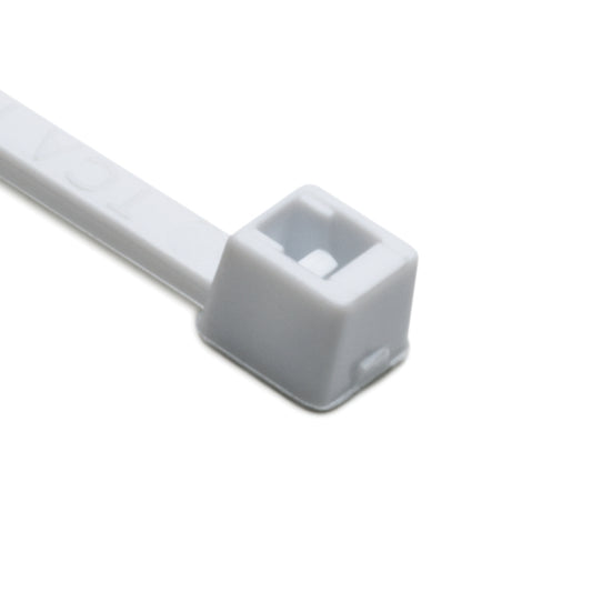 Hellermann Tyton T18R10M4 Cable Tie, 4" Long, UL Rated, 18lb Tensile Strength, PA66, White, 1000/pkg