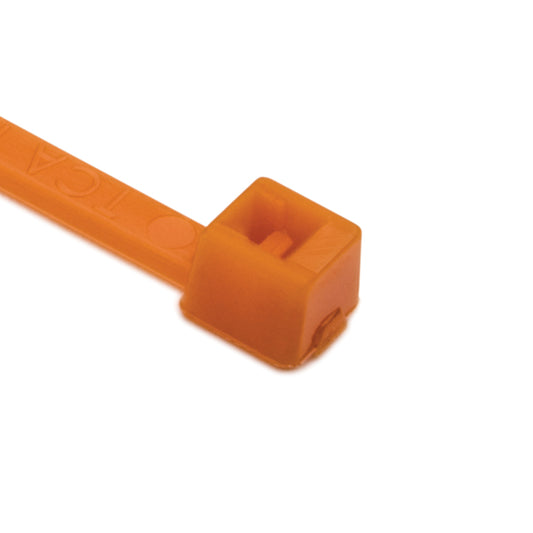 Hellermann Tyton 111-02521 MilSpec Cable Tie, 8" Long, MS3367, 18lb Tensile Strength, PA66, Orange, 1000/bg