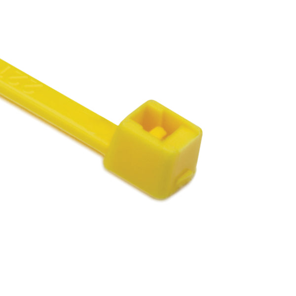 Hellermann Tyton T18I4M4 Cable Tie, 5.5" Long, UL Rated, 18lb Tensile Strength, PA66, Yellow, 1000/pkg
