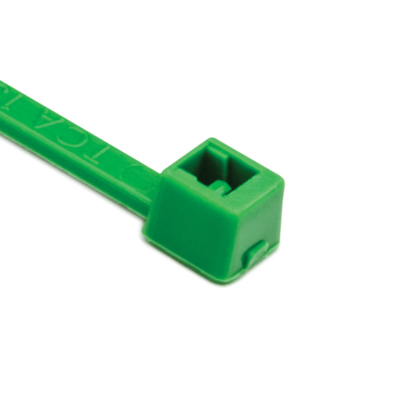 Hellermann Tyton 116-01815 Cable Tie, 4" Long, UL Rated, 18lb Tensile Strength, PA66, Green, 100/pkg