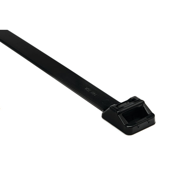 Hellermann Tyton 111-00925 Heavy Duty Cable Tie, 22" Long, UL Rated, 250lb Tensile Strength, PA66UV, Black, 25/pkg