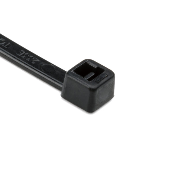 Hellermann Tyton 111-01464 UV Resistant Cable Tie, 8" Long, UL Rated, 30lb Tensile Strength, PA66UV, Black, 1000/pkg