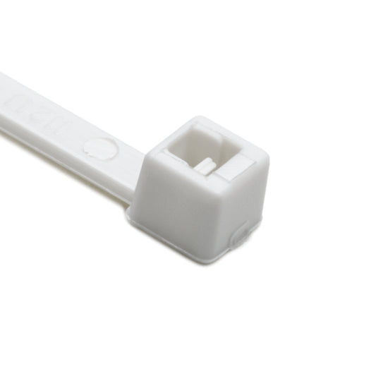 Hellermann Tyton T30R10M4 Cable Tie, 6" Long, UL Rated, 30lb Tensile Strength, PA66, White, 1000/pkg