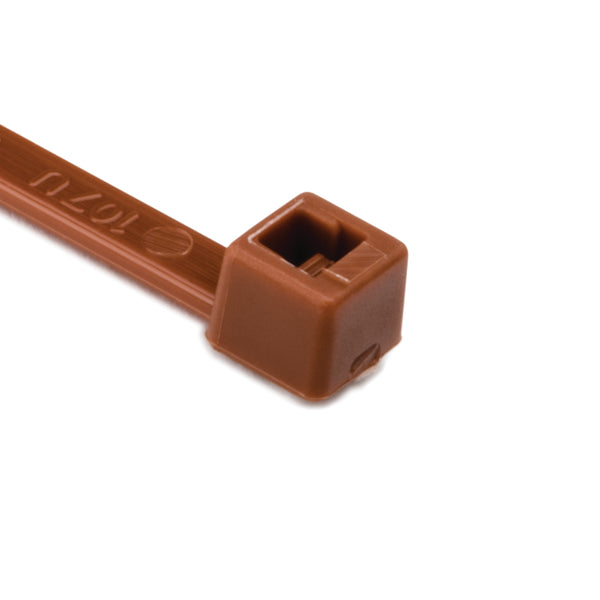 Hellermann Tyton T30R1M4 MilSpec Cable Tie, 6" Long, MS3367, UL Rated, 30lb Tensile Strength, PA66, Brown, 1000/pkg