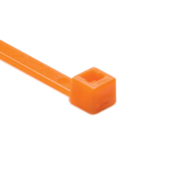 Hellermann Tyton T30R3M4 MilSpec Cable Tie, 6" Long, MS3367, UL Rated, 30lb Tensile Strength, PA66, Orange, 1000/pkg