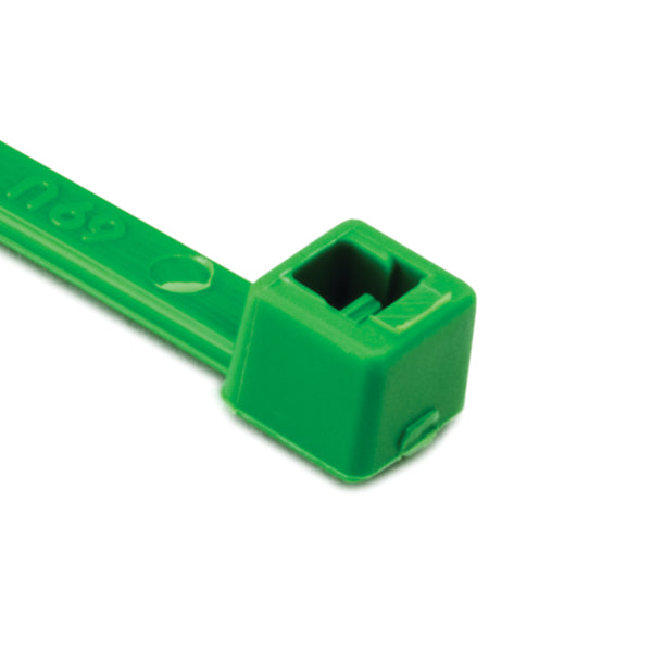 Hellermann Tyton T30R5M4 Cable Tie, 6" Long, UL Rated, 30lb Tensile Strength, PA66, Green, 1000/pkg