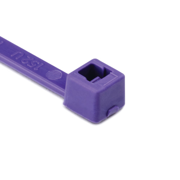 Hellermann Tyton T30R7M4 MilSpec Cable Tie, 6" Long, MS3367, UL Rated, 30lb Tensile Strength, PA66, Purple, 1000/pkg
