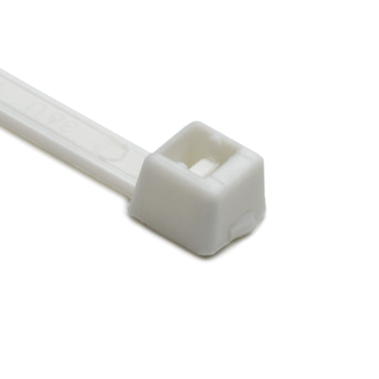 Hellermann Tyton T50R10M4 Cable Tie, 8" Long, UL Rated, 50lb Tensile Strength, PA66, White, 1000/pkg