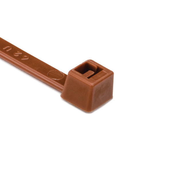Hellermann Tyton T50L1C2 Cable Tie, 15" Long, UL Rated, 50lb Tensile Strength, PA66, Brown, 100/pkg