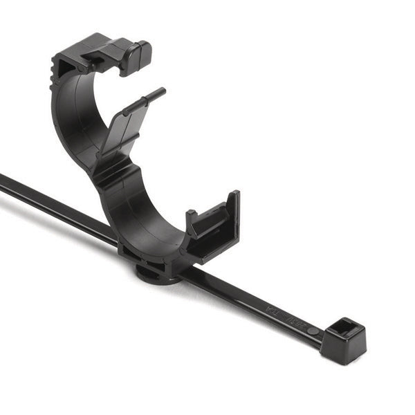 Hellermann Tyton 156-01092 LOC Locking Clamp, 10 - 14 mm, Unassembled to T50R Tie, PA66HIRHSUV, Black, 3000/ctn