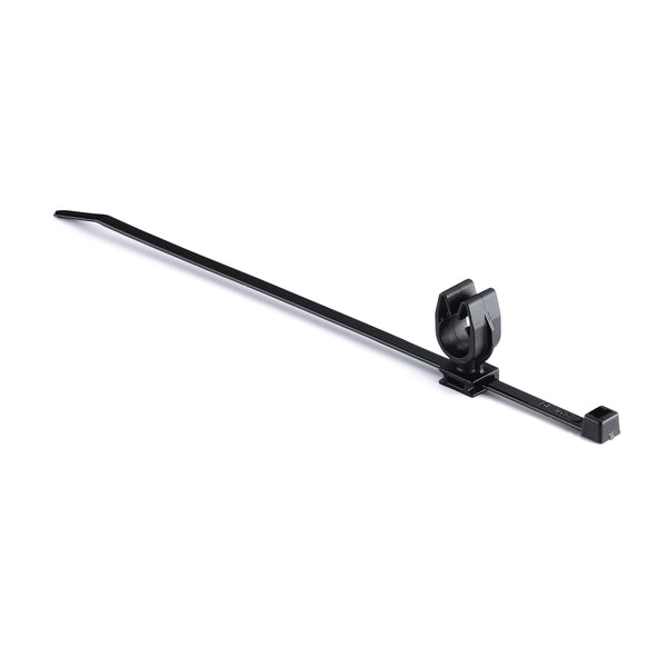 Hellermann Tyton 156-01815 MOC Clip, 10 mm, Unassembled to T50R Tie, PA66HIRHSUV, Black, 2000/ctn