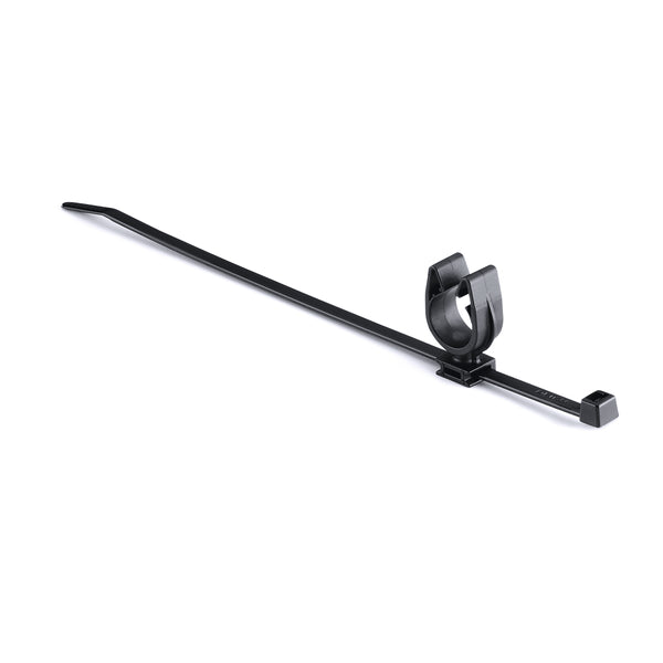 Hellermann Tyton 156-01817 MOC Clip, 14 mm, Unassembled to T50R Tie, PA66HIRHSUV, Black, 3000/ctn
