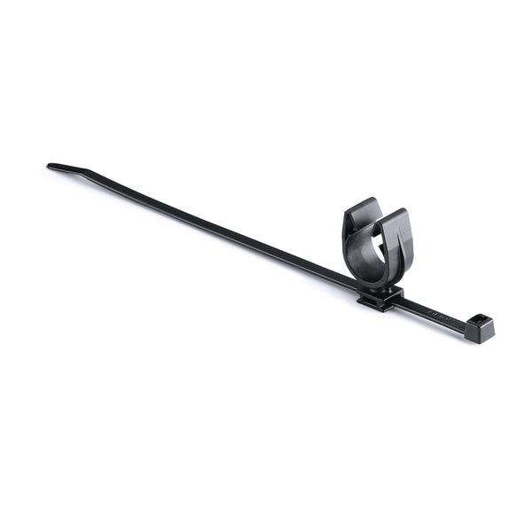 Hellermann Tyton 156-01818 MOC Clip, 16 mm, Unassembled to T50R Tie, PA66HIRHSUV, Black, 2000/ctn