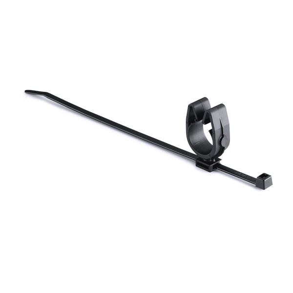 Hellermann Tyton 156-01819 MOC Clip, 19 mm, Unassembled to T50R Tie, PA66HIRHSUV, Black, 2000/ctn