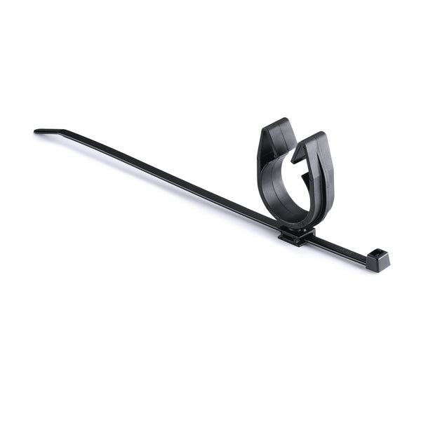 Hellermann Tyton 156-01821 MOC Clip, 26 mm, Unassembled to T50R Tie, PA66HIRHSUV, Black, 1000/ctn