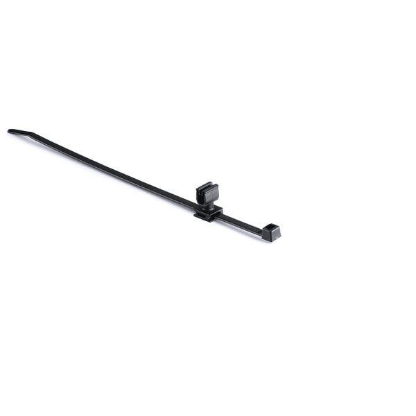 Hellermann Tyton 156-01811 MOC Clip, 5 mm, Unassembled to T50R Tie, PA66HIRHSUV, Black, 2000/ctn