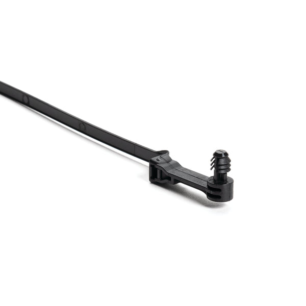 Hellermann Tyton 157-00421 Series 6 Solar Fir Tree Fastener, 50lb Tensile Strength, PA66HIRHSUV, Black, 1000/bg