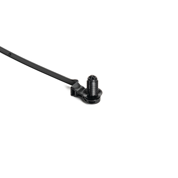 Hellermann Tyton 157-00215 1-Piece Cable Tie with Fir Tree Mount, 8.8"L, 0.3 - 0.33" Mounting Hole, PA66HIRHSUV, Black, 500/pkg