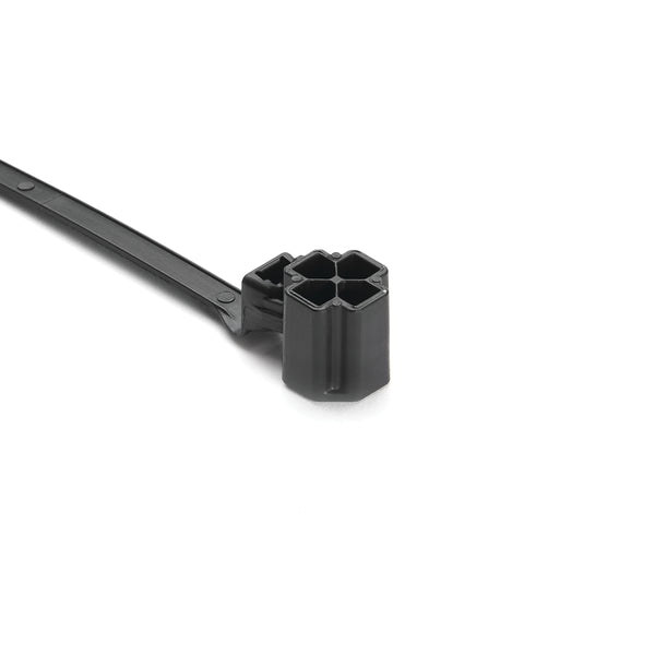 Hellermann Tyton 157-00233 M5/T5/M6/T6 Stud Mount Tie, 7.5" Tie, 50lb Tensile Strength, PA66HIRHSUV, Black, 1500/pkg
