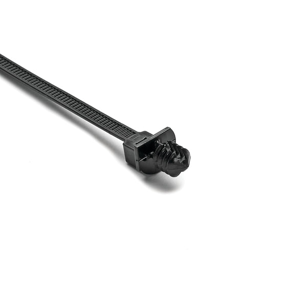 Hellermann Tyton 157-00073 1-Piece Cable Tie with Fir Tree Mount, 8.3" Long, 0.25 - 0.28" Mounting Hole, PA66HIRHS, Black, 1000/pkg