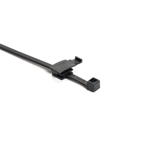 Hellermann Tyton 156-00507 Connector Clip with Cable Tie, 8.0" Long, PA66HS, Black, 100/pkg