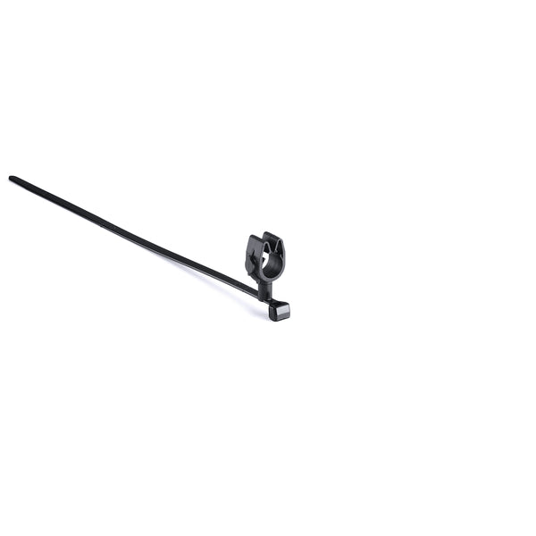 Hellermann Tyton 156-01776 MOC Clip, 10 mm, Assembled to T50SMVC Swivel Tie, PA66HIRHSUV, Black, 1000/ctn