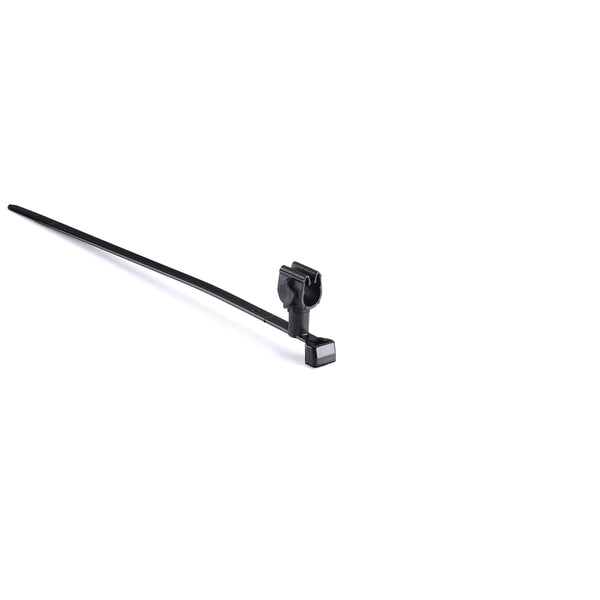 Hellermann Tyton 156-01783 MOC Clip, 6 mm Transverse, Assembled to T50SMVC Swivel Tie, PA66HIRHSUV, Black, 2000/ctn