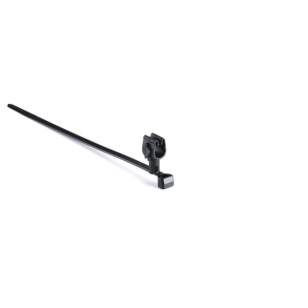 Hellermann Tyton 156-01784 MOC Clip, 7 mm Transverse, Assembled to T50SMVC Swivel Tie, PA66HIRHSUV, Black, 1000/ctn