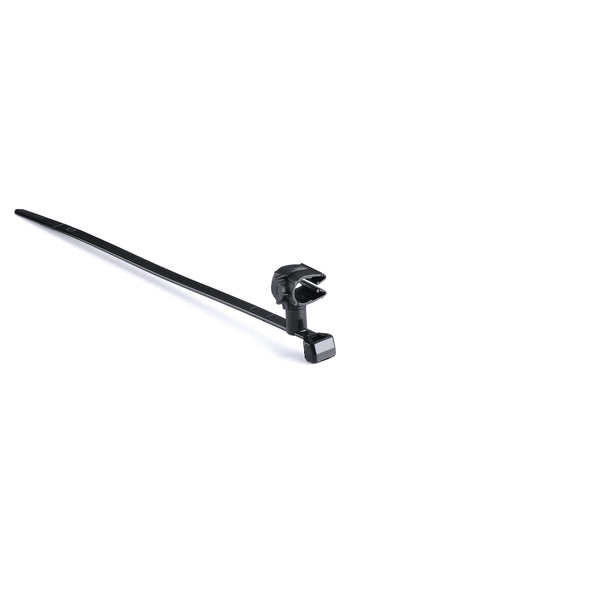 Hellermann Tyton 156-01775 MOC Clip, 7 mm, Assembled to T50SMVC Swivel Tie, PA66HIRHSUV, Black, 2000/ctn