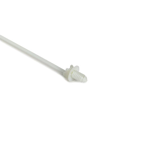 Hellermann Tyton 157-00355 1-Piece Cable Tie with Fir Tree Mount with Disc, 0.24 - 0.27 " Mounting Hole, 50lb, PA66HIRHS, Natural, 4000/pkg