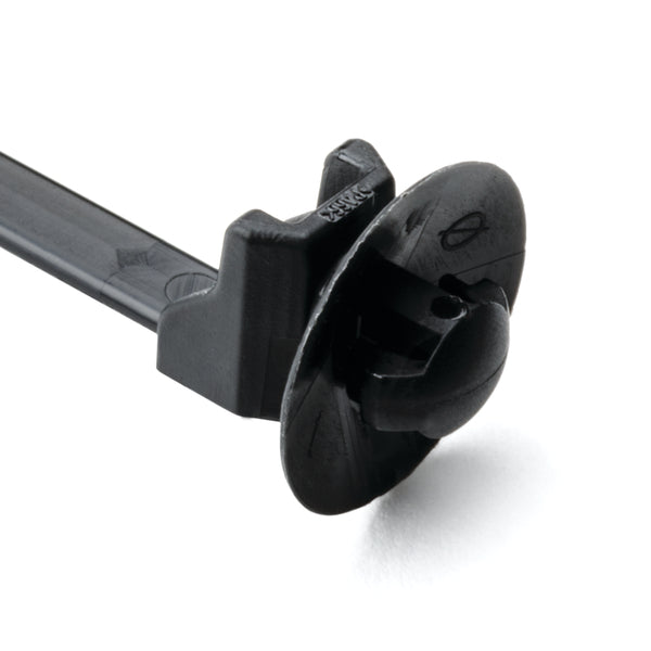 Hellermann Tyton 126-00099 1-Piece Cable Tie with Fir Tree Mount, 6.1" Long, 0.19 - 0.21" Mounting Hole Diameter, PA66HS, Black, 1000/pkg
